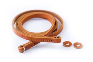 Leather camera strap brown
