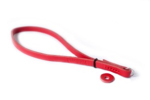 Camera leather wrist strap red